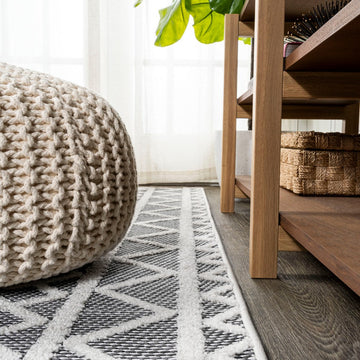 Aylan High-low Pile Knotted Trellis Geometric Indoor/outdoor Area Rug